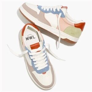 Madewell MWL Women’s Sneakers Color Block Nubuck Leather Suede American Blue 7.5
